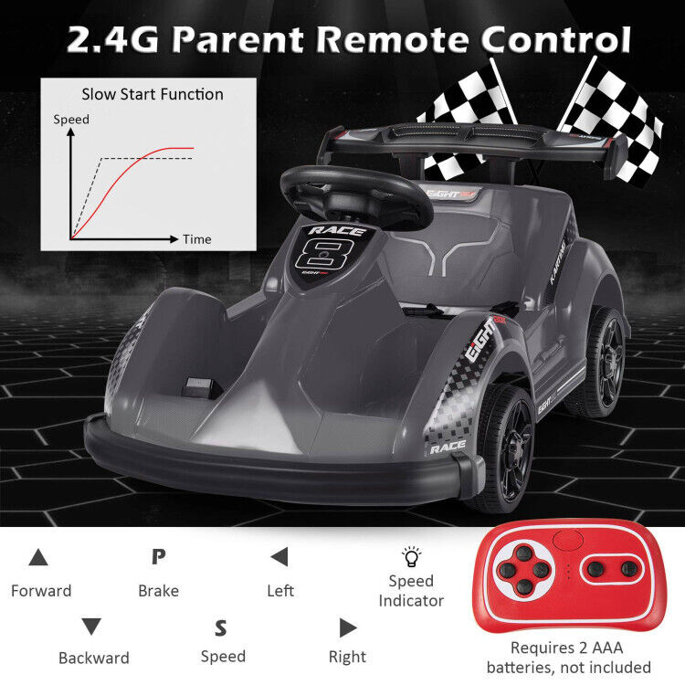 Electric Go Cart for Kids with Remote Control and Safety Features