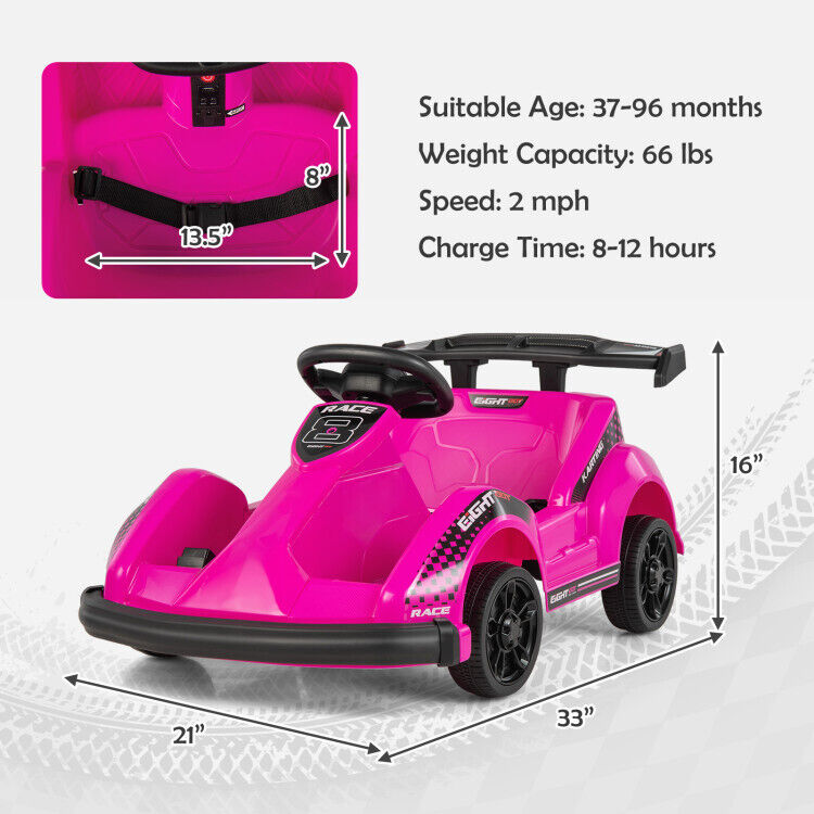 Electric Go Cart for Kids with Remote Control and Safety Features