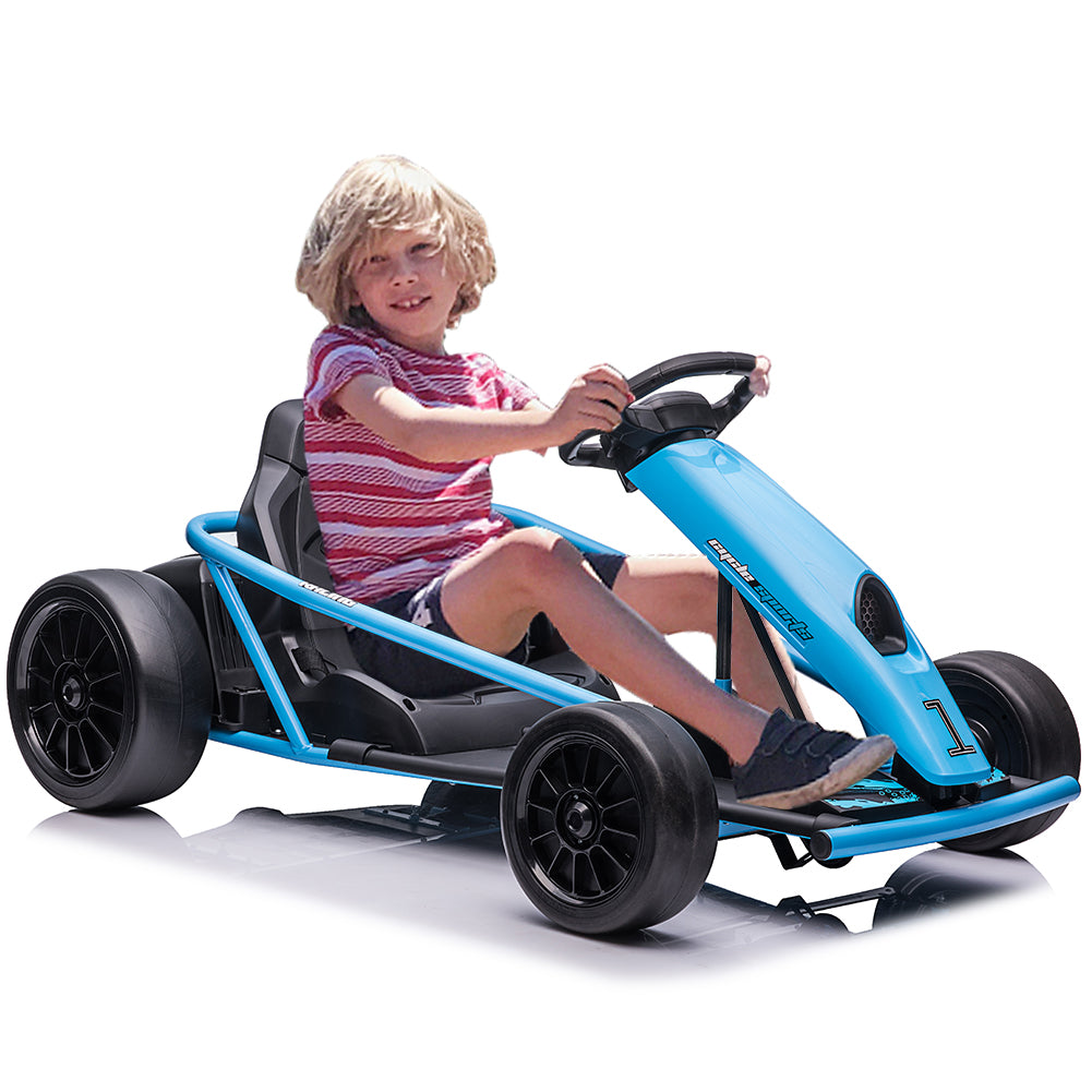 300W Electric Go Kart for Kids - Powerful Motors for Outdoor Drifting Fun!