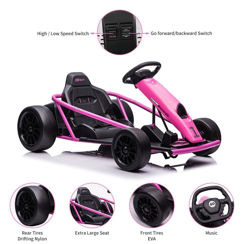 High-Speed Electric Go Kart for Kids - Perfect Racing Toy Gift!