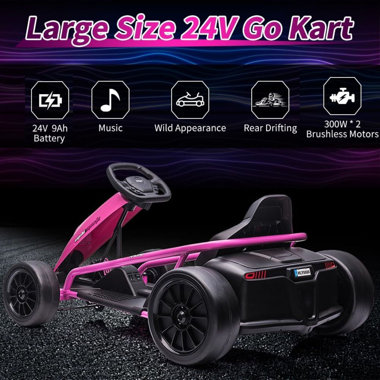 High-Speed Electric Go Kart for Kids - Perfect Racing Toy Gift!