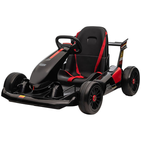 Electric Go Kart for Kids Ages 6-12 with Remote Control and Music Horn
