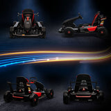 Electric Go Kart for Kids Ages 6-12 with Remote Control and Music Horn