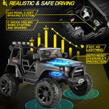 Electric Jeep Ride-On Car for Kids - 24V with Remote Control, LED Lights, and MP3/AUX Compatibility