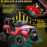 Electric Jeep Ride-On Car for Kids - 24V with Remote Control, LED Lights, and MP3/AUX Compatibility