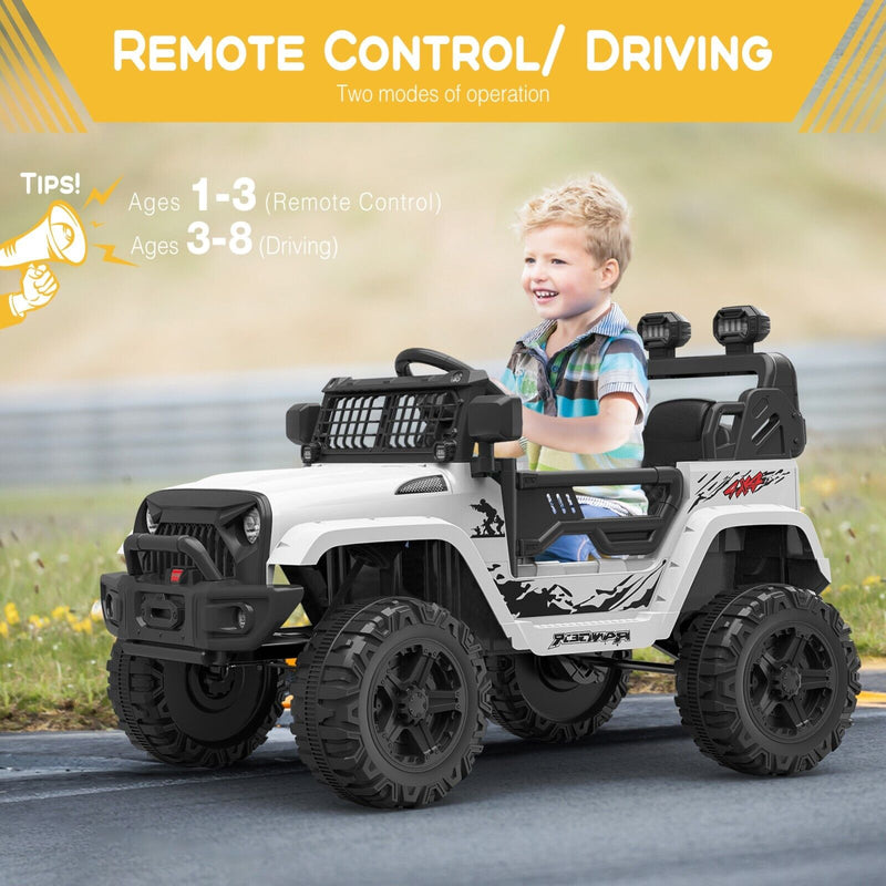Electric Jeep Ride-On Car for Toddlers with Remote Control - 12V Kids Toy Vehicle