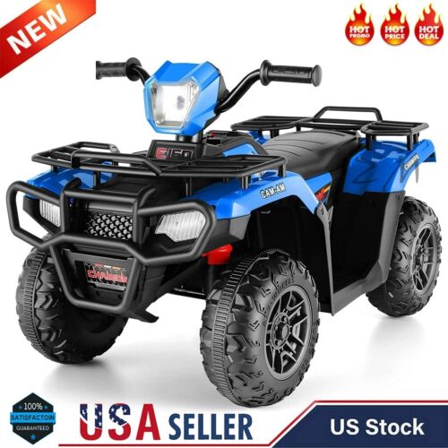 Electric Kids ATV 4-Wheeler Quad Car with MP3 Player - Blue