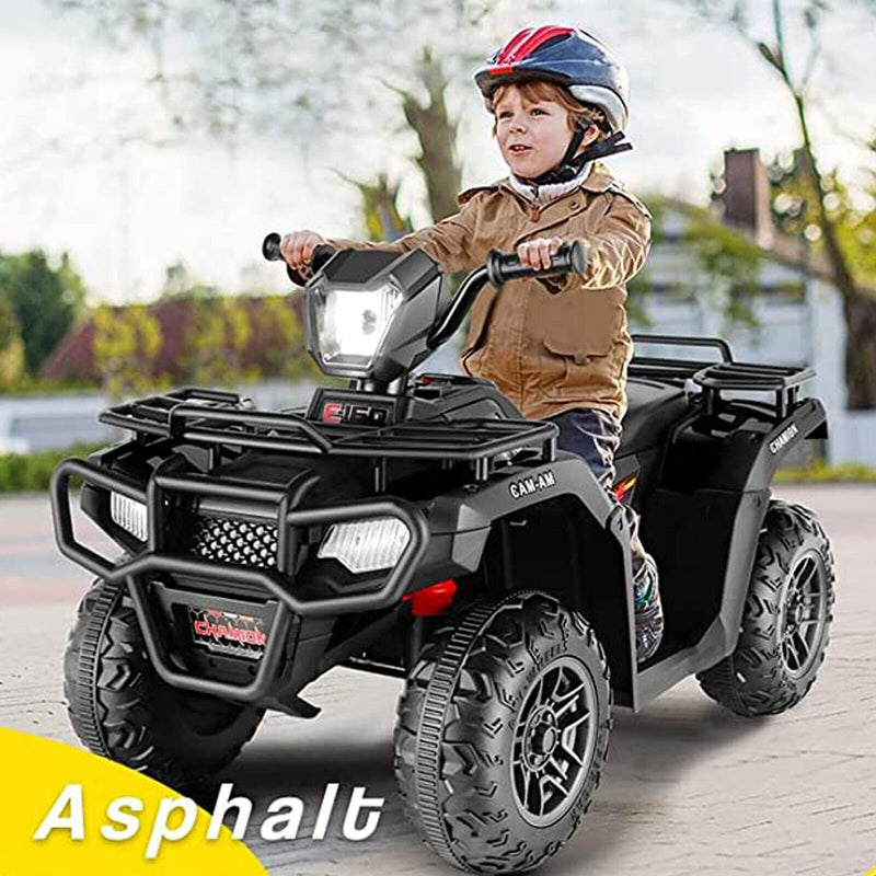 Electric ATV Quad for Kids with LED Lights and 2 Speed Options