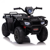 Electric Kids ATV Quad Car with MP3 Player and 4WD Drive in Black