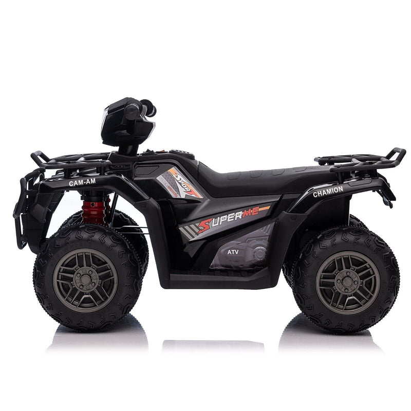 Electric Kids ATV Quad Car with MP3 Player and 4WD Drive in Black