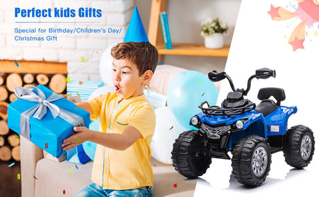 Electric ATV Quad 4-Wheeler Ride On Toy for Kids with LED Lights and USB Port