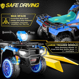 Electric Kids ATV Ride On Car with Music, LED Lights, and USB - Black Quad 4-Wheeler