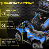 Electric 4-Wheeler Quad for Kids with 12V Battery and 2X30W Motor, USB Compatible