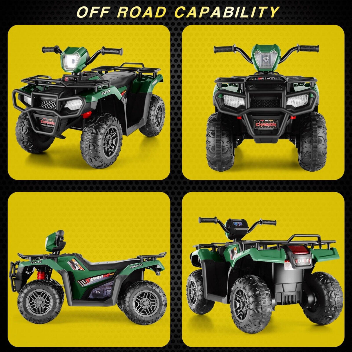 Electric Kids ATV Ride On Car with Music, LED Lights, and USB Charger - 12V 4-Wheeler for Endless Fun!