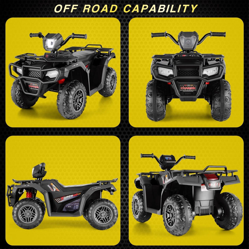 Electric Kids ATV Ride On Car with Music, LED Lights, and USB Charger - 12V 4-Wheeler for Endless Fun!