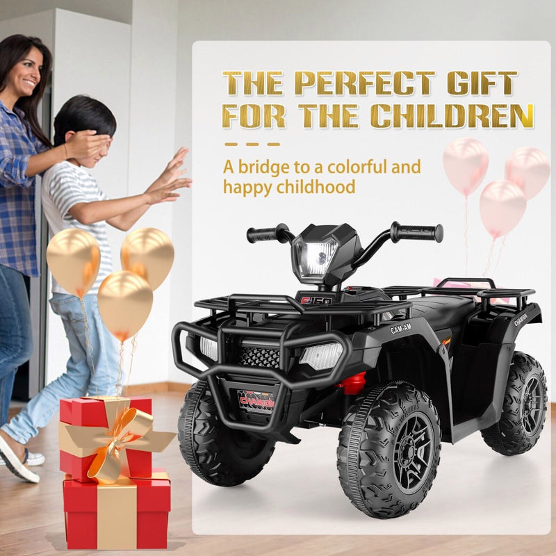 Electric Kids ATV Ride On Car with Music, LED Lights, and USB Charger - 12V 4-Wheeler for Endless Fun!