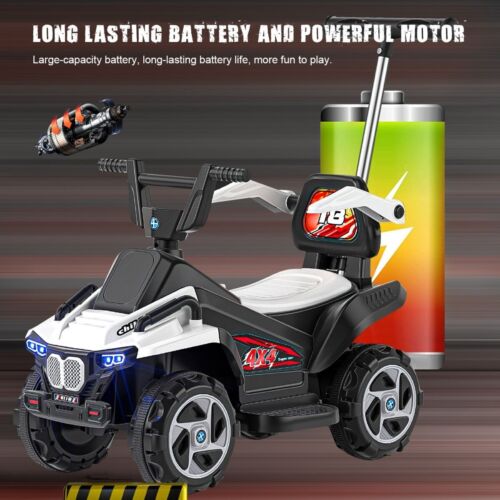 Electric Kids ATV with LED Lights and 4 Wheels - 6V Battery-Powered Toddler Car