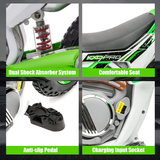 Electric Kids Dirt Bike with Training Wheels - 12V7AH Battery Powered, 2 Speeds
