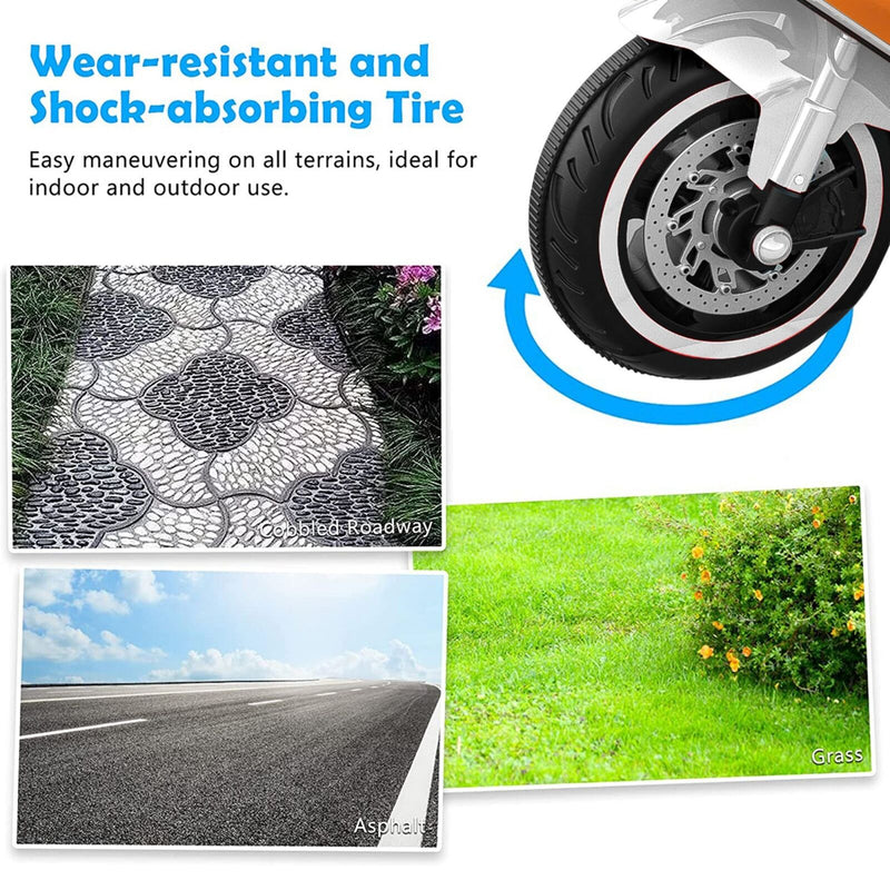 Electric Kids Motorbike with Rechargeable Battery - White