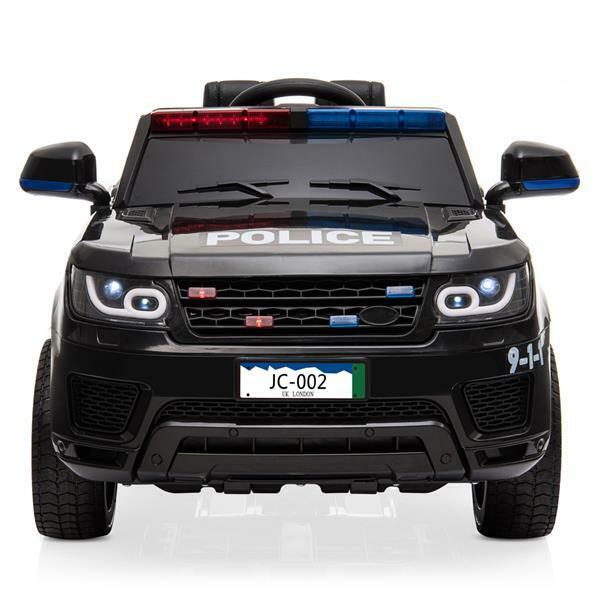 Electric Kids Police SUV Ride-On Car with Remote Control, LED Lights, Music, and Horn