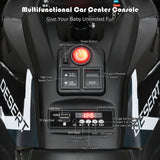 Electric Kids Ride On ATV 4-Wheeler Quad with LED Lights in Black - 12V