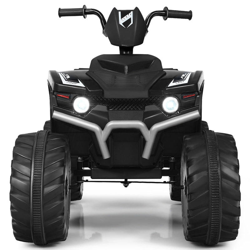 Electric Kids Ride On ATV 4-Wheeler Quad with Music and LED Lights - Black