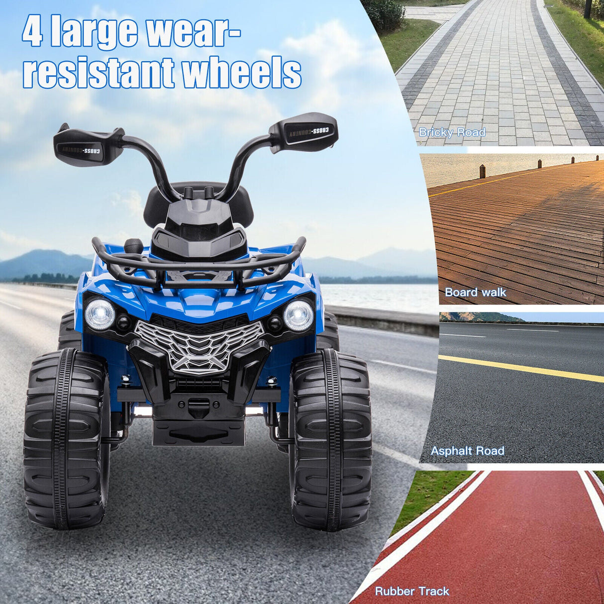Electric Kids Ride-On ATV Truck with Music and Lights - 12V Battery-Powered Toy