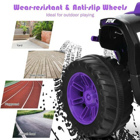 Electric Kids Ride On ATV with Music, LED Lights, and Treaded Tires - Perfect for Toddlers!