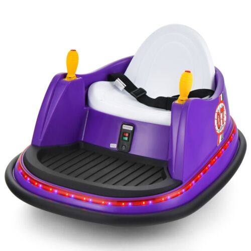 Electric Kids Ride On Bumper Car with Flashing Lights and Remote Control - Perfect Toddler Toy Gift