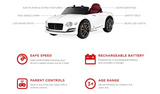12V Bentley Style Kids Ride On Electric Car with 2.4G Remote Control