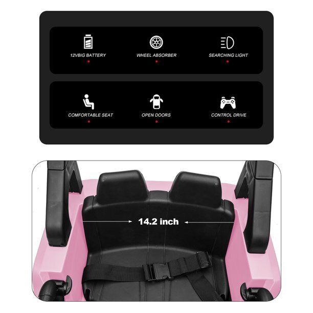 12V Electric Ride-On Car for Kids with Remote Control and 3 Speed Options