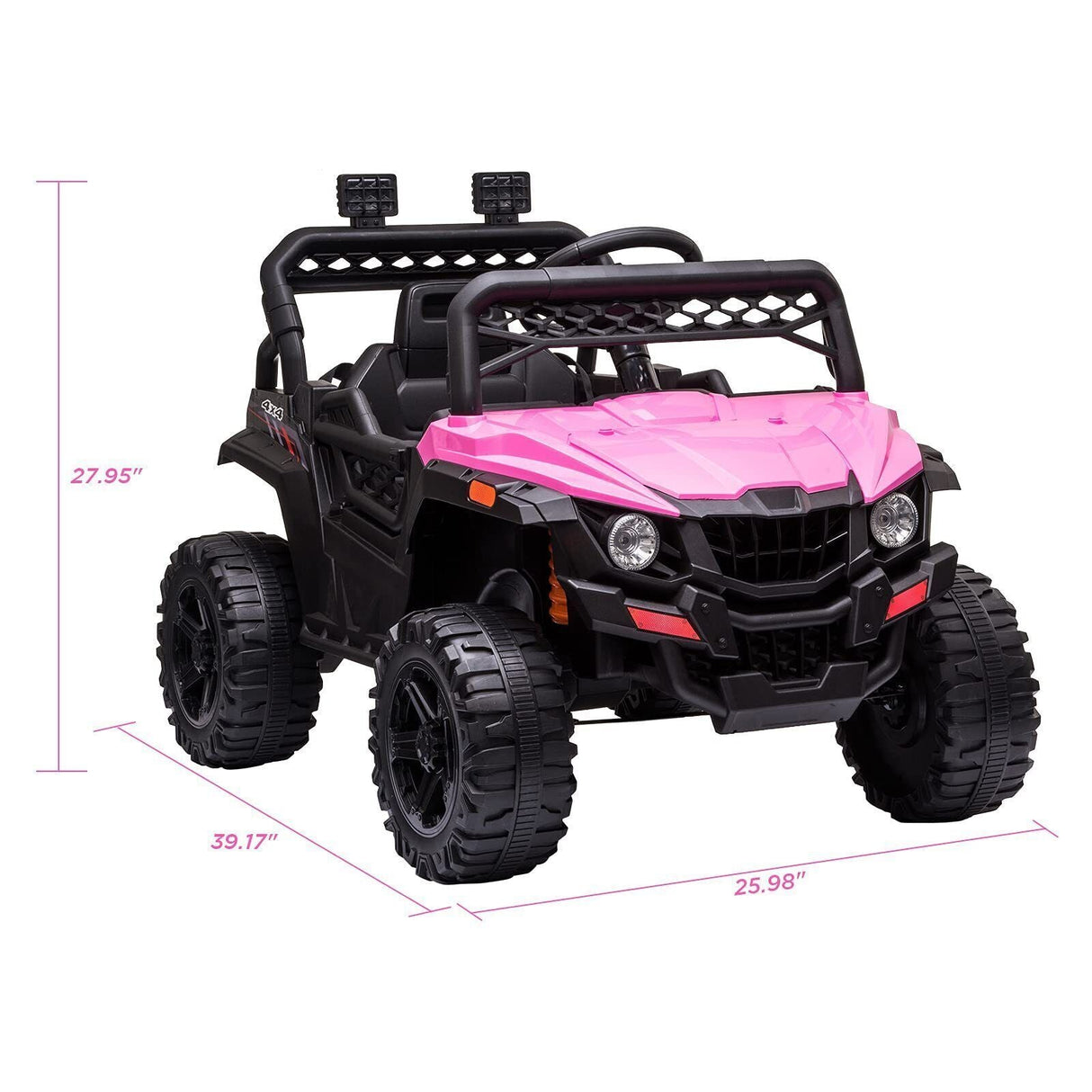 Electric Kids Ride-On Car Truck Toy with 3 Speeds, MP3 Player, LED Lights, and Remote Control - Perfect Xmas Gift!