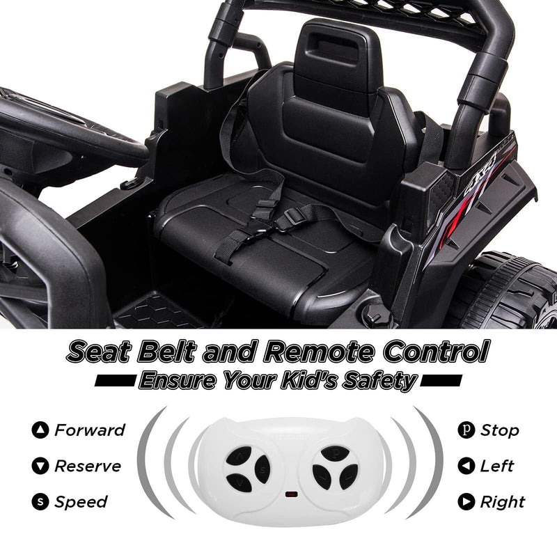 Electric Kids Ride-On Car Truck Toy with 3 Speeds, MP3 Player, LED Lights, and Remote Control - Perfect Xmas Gift!