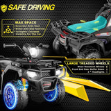 Electric Vehicle with Dual Speed Options, Treaded Tires, and LED Lights - Powered by 12V Battery