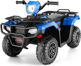 Electric Vehicle with Dual Speed Options, Treaded Tires, and LED Lights - Powered by 12V Battery