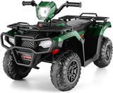 Electric Vehicle with Dual Speed Options, Treaded Tires, and LED Lights - Powered by 12V Battery