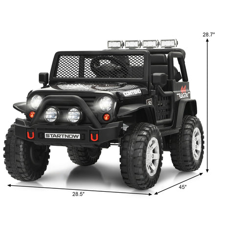 Electric Kids Ride On Car Truck with MP3 and Remote Control - Black