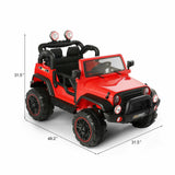 Electric Kids Ride-On Car Truck with MP3, LED Lights, Remote Control - 3 Speeds and Cover Included