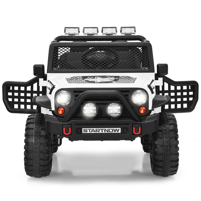 Electric Kids Ride On Car Truck with MP3 Player and Remote Control - White