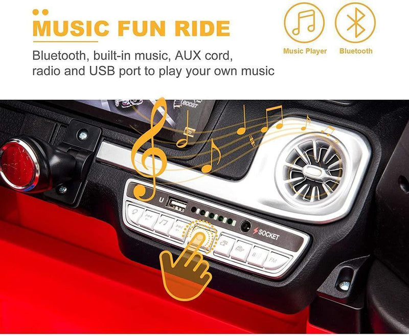 Electric Kids Ride-on Car with MP3 Player, Remote Control, and 3 Speed Options