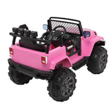 Electric Kids Ride-On Car with Remote Control and LED Music - Pink