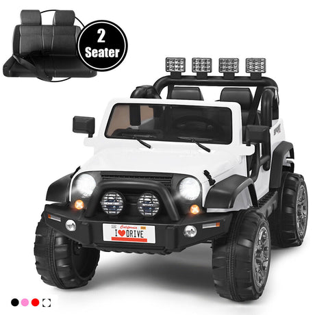 Electric Kids Ride On Car with Remote Control and Music - Storage Box Included