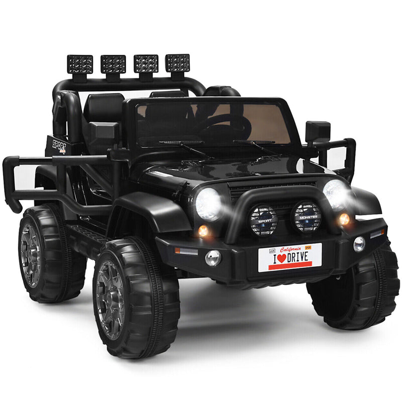 Electric Kids Ride On Car with Remote Control and Music - Storage Box Included