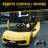 Electric Kids Ride On Car with Remote Control, LED Light, and Music - 12V Battery Powered