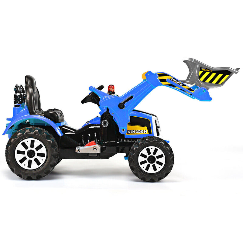 Electric Kids Ride-On Excavator Truck in Blue - Perfect for Toddlers!