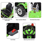 Electric Kids Ride-On Excavator Truck Toy - Green 12V Toddler Vehicle
