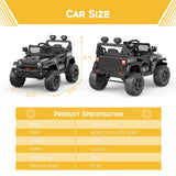 Electric Kids Ride-On Jeep SUV with 2 Speeds, Remote Control, LED Lights, and Music