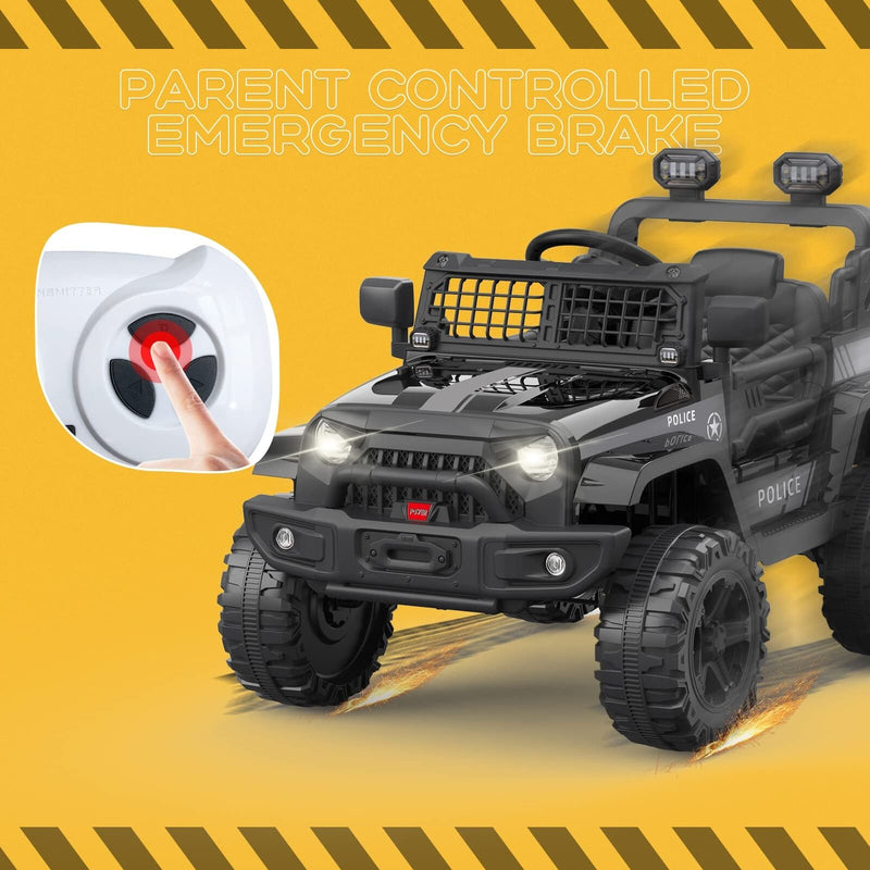 Electric Kids Ride-On Jeep SUV with 2 Speeds, Remote Control, LED Lights, and Music