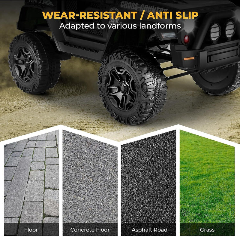 JEEP LED Ride On Car with Remote Control, USB, and MP3 for Kids