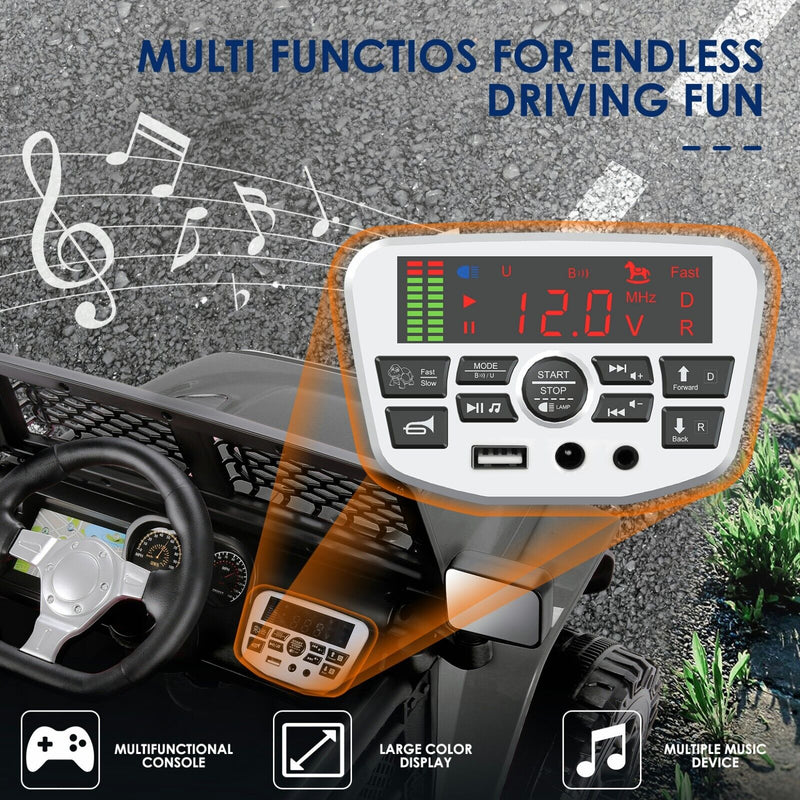 JEEP LED Ride On Car with Remote Control, USB, and MP3 for Kids